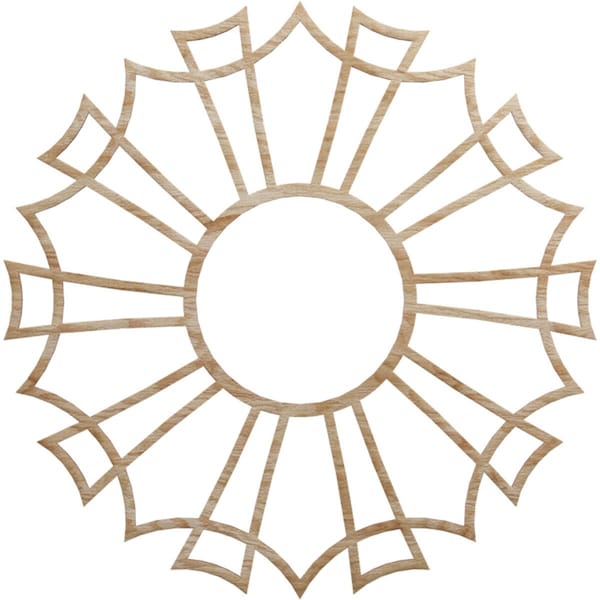 Ekena Millwork Augustus Wood Fretwork Pierced Ceiling Medallion, Red Oak, 28"OD x 9 7/8"ID x 1/4"T CMWP28X28X0250AURO - main